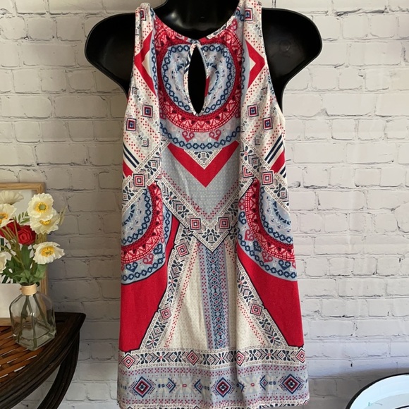 Rose and Olive Boho Patchwork Tank Top Shirt - Picture 7 of 9